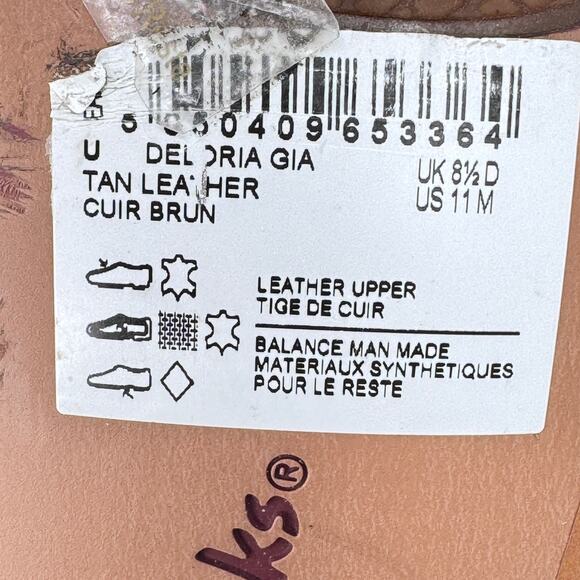 Clarks Deloria Gia Sandal Women's 11 M Tan Leather Block Heel Slingback Buckle‎ - Picture 10 of 12